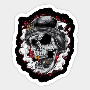 skull army grenade Sticker